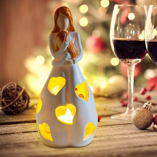Stilvolle LoveLight LED Tischlampe aus Kunstharz, ideal als romantisches Geschenk.