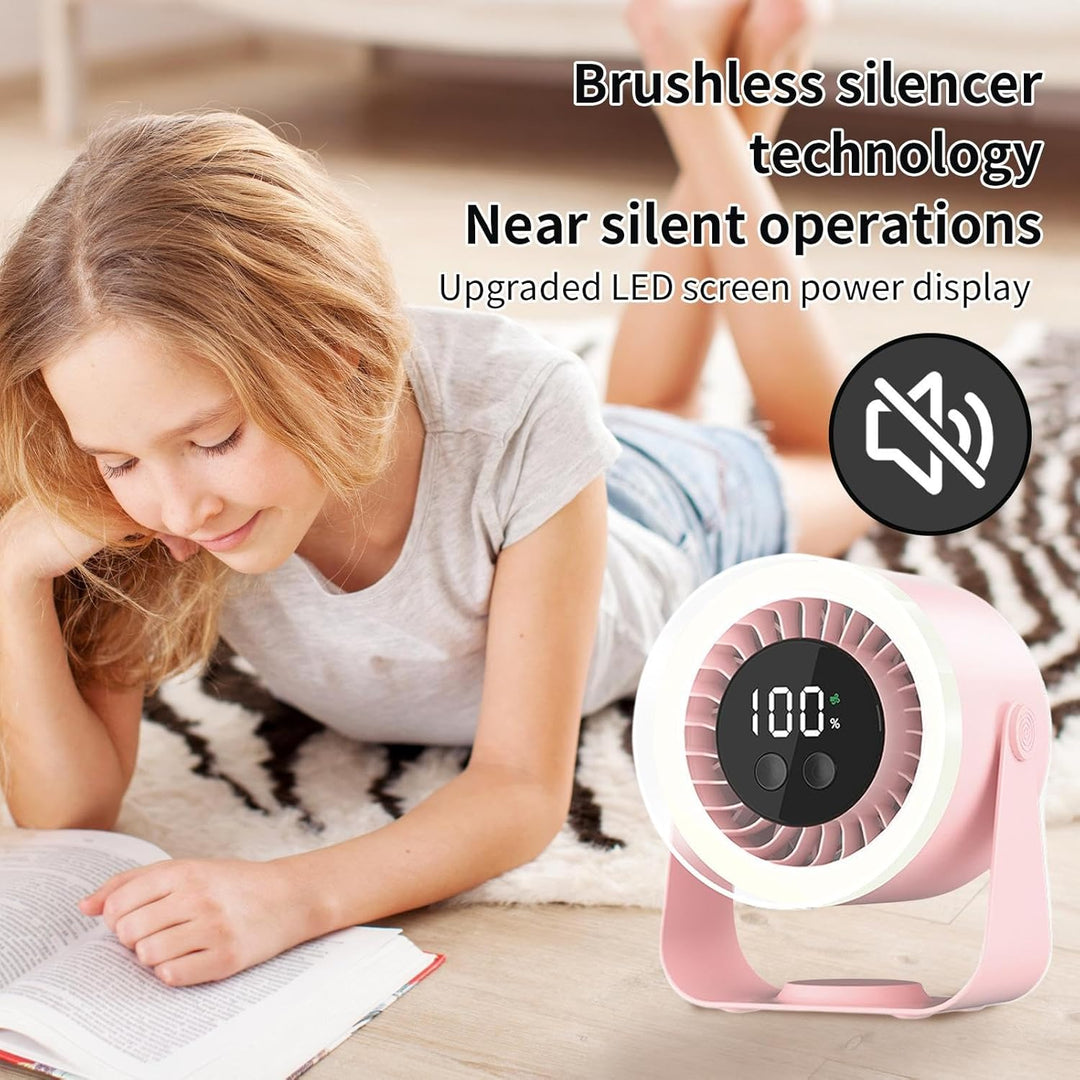 Effizienter Auralis Tischventilator. Leise, mit Akku. Die Lösung für heiße Sommertage im Büro.