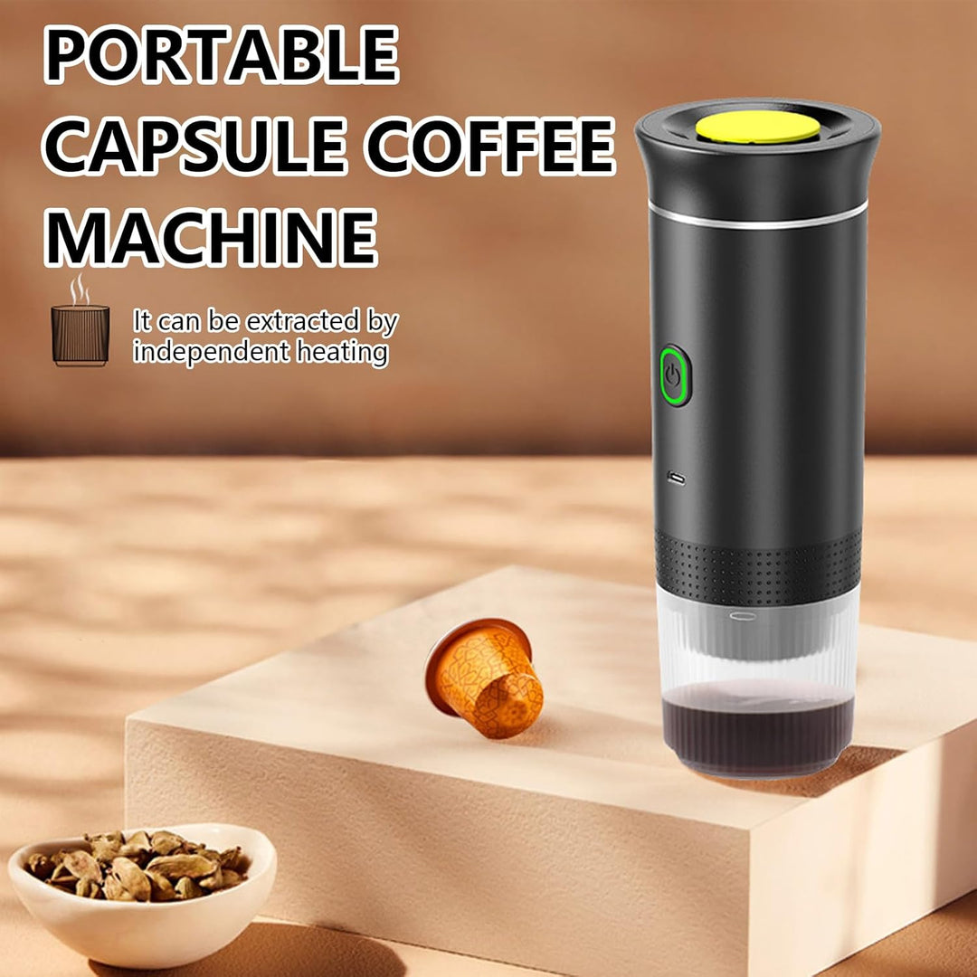 Raverno tragbarer Espresso-Kaffeemaker mit Akku, 3-in-1 Funktion für Kapsel & Pulver. Genuss mobil.