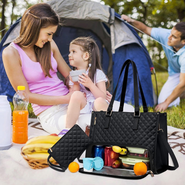 Isoliertes Kühlfach der 2-in-1 Lunch- & Laptoptasche, hält Mahlzeiten frisch für Pendler, Arbeit & Reisen.