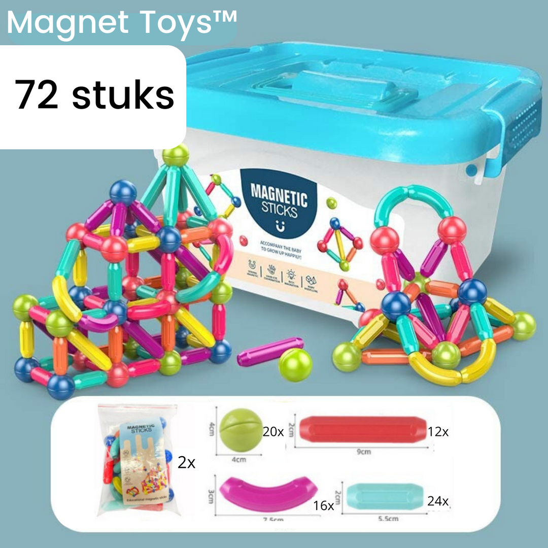 Fördern Sie die Kreativität Ihrer Kinder mit diesem pädagogischen magnetischen Bausteine Bausatz MagnaMaster.
