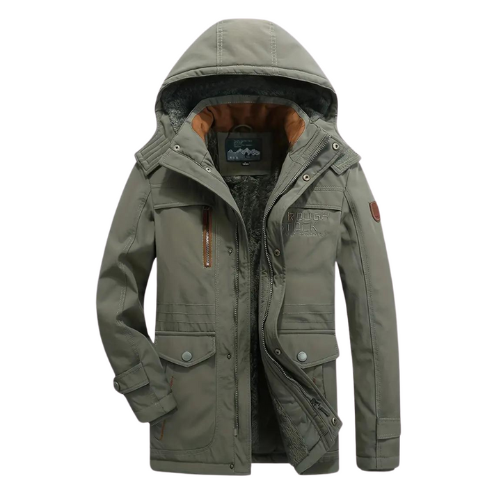 Stylische Herren Allwetterjacke Kaspar in Schwarz, gefüttert. Ideal für Freizeit & Outdoor, wasserdicht & winddicht.