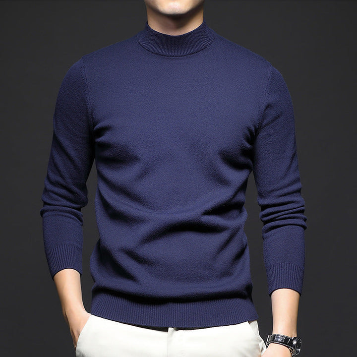 Herren Langarmpullover mit Stehkragen, Slim Fit. Ein Must-have für die moderne Herrengarderobe.