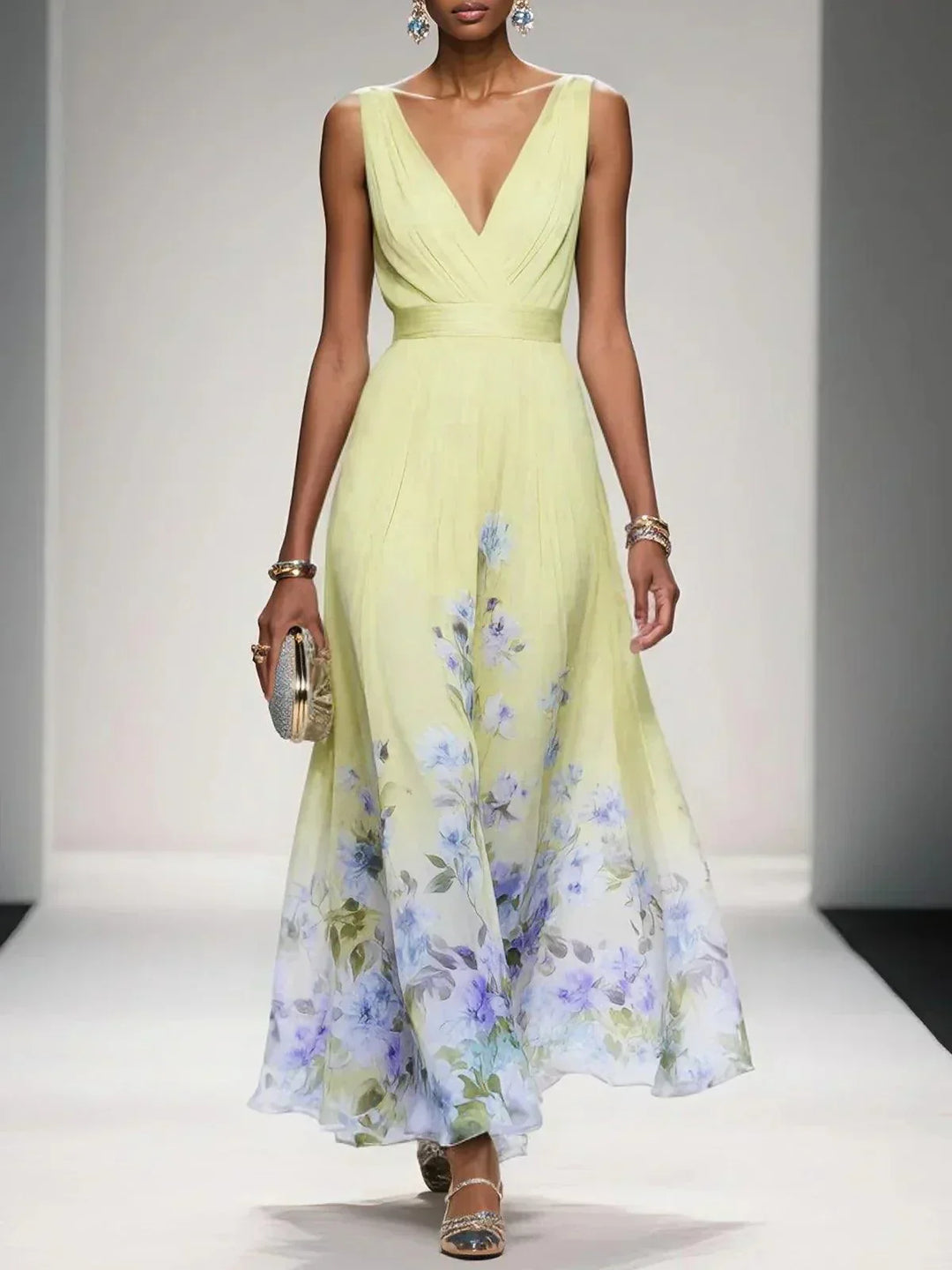 Elegantes Damen Sommerkleid, leicht & bequem. Ideal als Gastkleid, Strandkleid oder stilvolles Urlaubskleid.