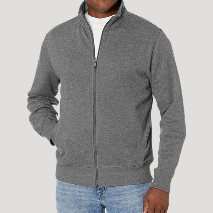 Herren Frühlingsjacke mit Reißverschluss in Dunkelblau, stilvoll und leicht, ideal für den Frühling.