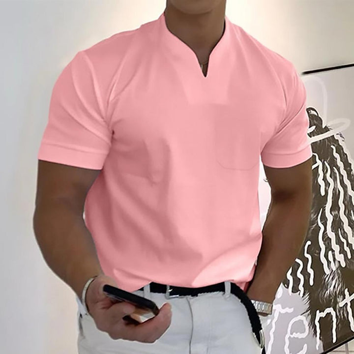 Unifarbenes Männer Poloshirt, klassisch & bequem, ideal für Freizeitmode.