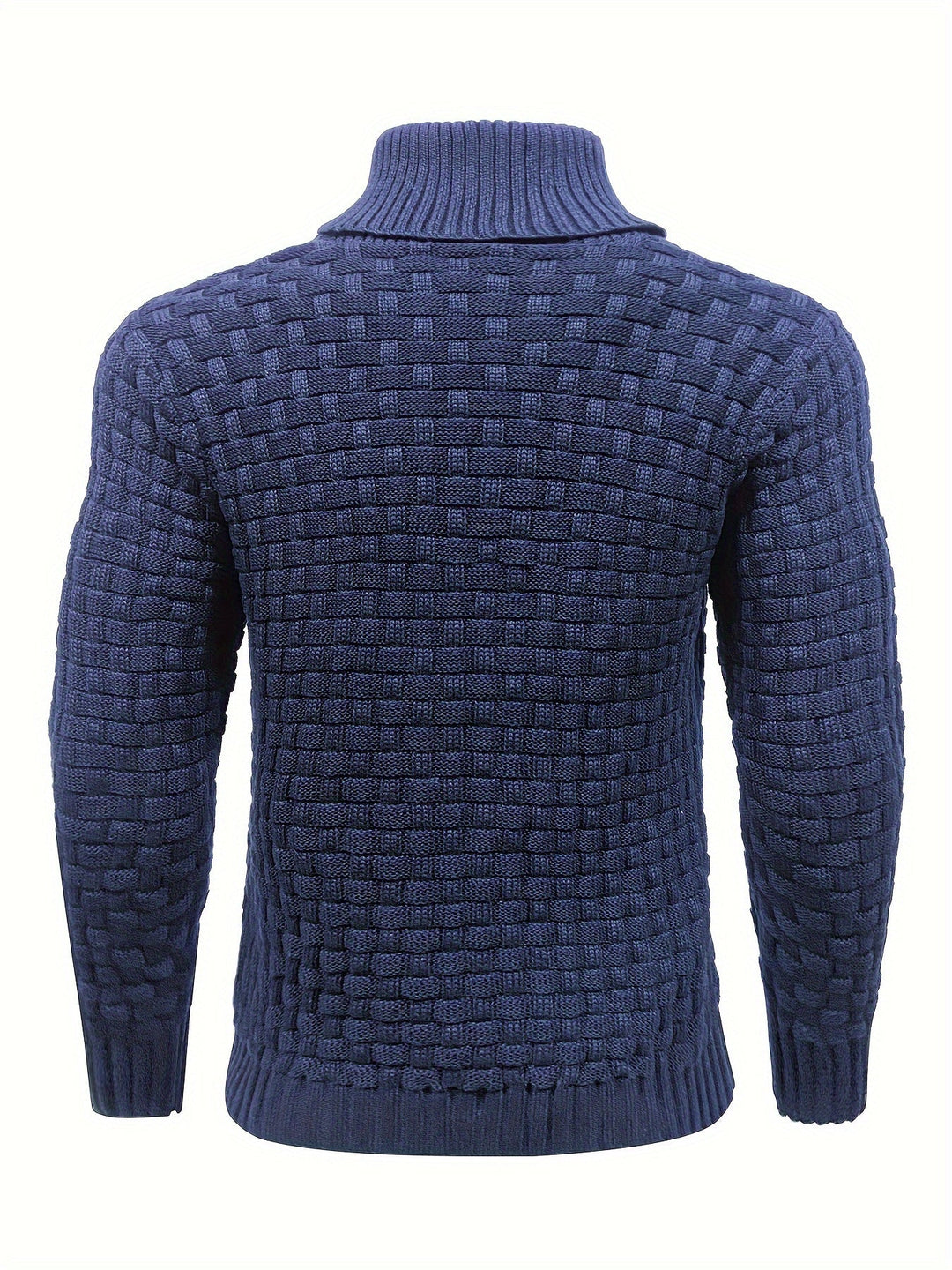 Herren Herbst-Winter Pullover, Schalkragen. Waffelstruktur, stilvoll und gemütlich.