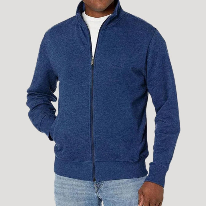 Rückenansicht der leichten Herren Frühlingsjacke mit schlichtem Design für einen täglichen Casual-Look.