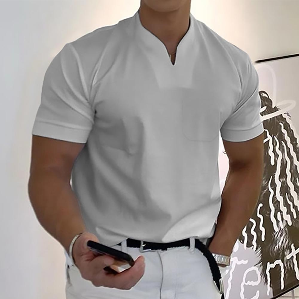 Elegantes Herren Freizeitshirt kurzarm, aus weichem Stoff, für entspannte Tage.