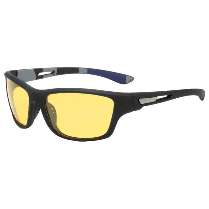 Ergonomische Herren Sportbrille mit UV400 Schutz, polarisiert und leicht für optimalen Tragekomfort.