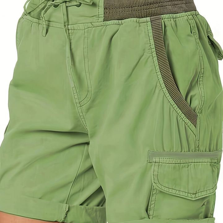 Damen Freizeithose im Cargo-Stil: Shorts mit Kordelzug & seitlichen Taschen.