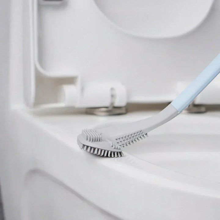 Flexibürste für die WC-Reinigung mit robusten TPR-Borsten und praktischer Wandmontage.