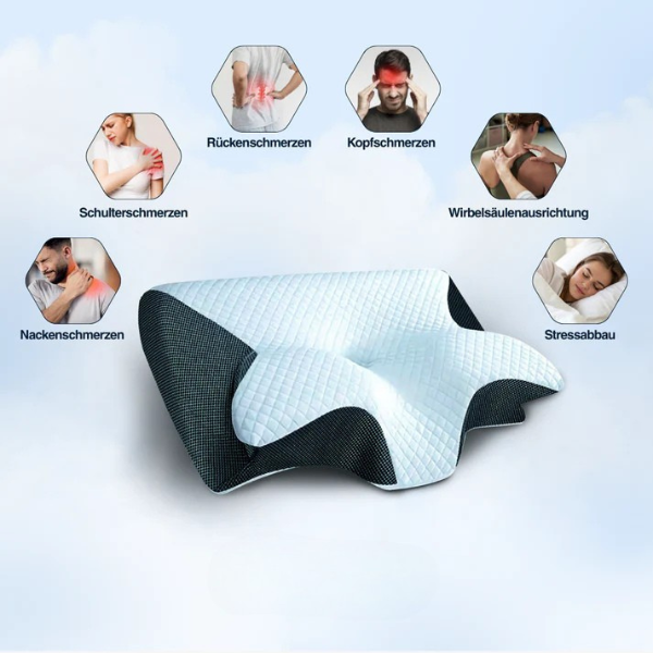 Unisex Queensize Kopfkissen für optimalen Schlafkomfort und erholsamen Schlaf, ergonomisch.