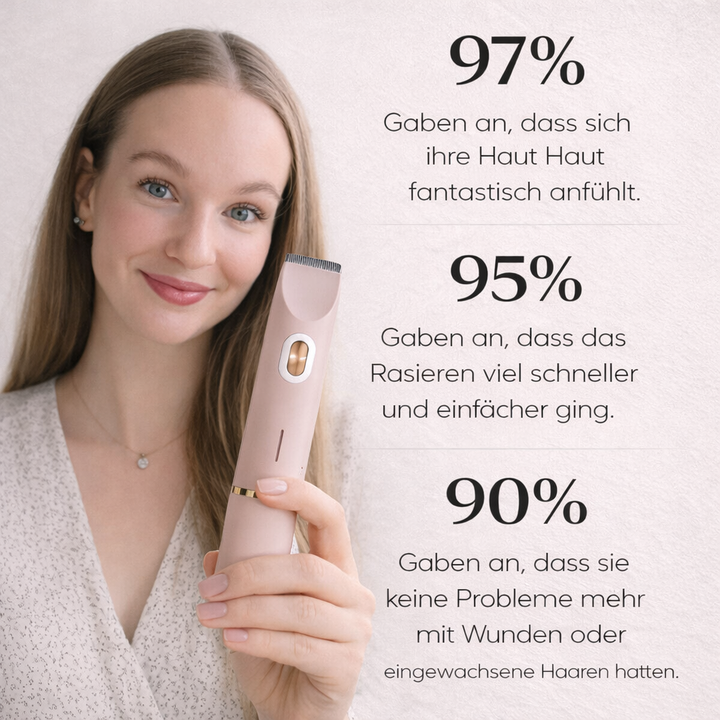Komfortabler Elektrorasierer für Frauen, sanfte & reizfreie Haarentfernung im Intimbereich.