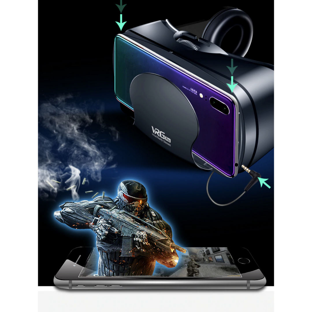Komplettset: Intelligente VR-Brille, Headset & Bluetooth Controller. Dein Tor zur Virtual Reality für iPhone & Android.