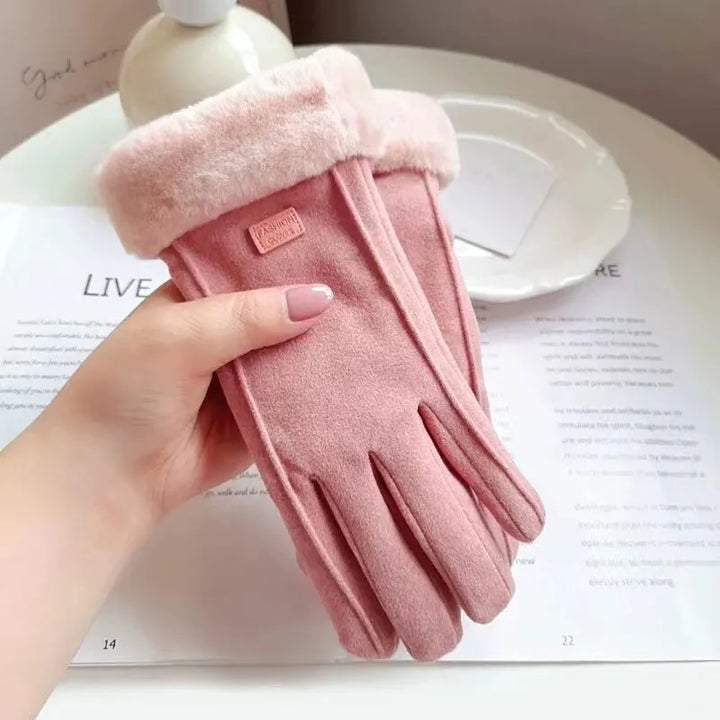 Modische Frauenhandschuhe, warm, elegant und mit praktischer Touchscreen-Kompatibilität.