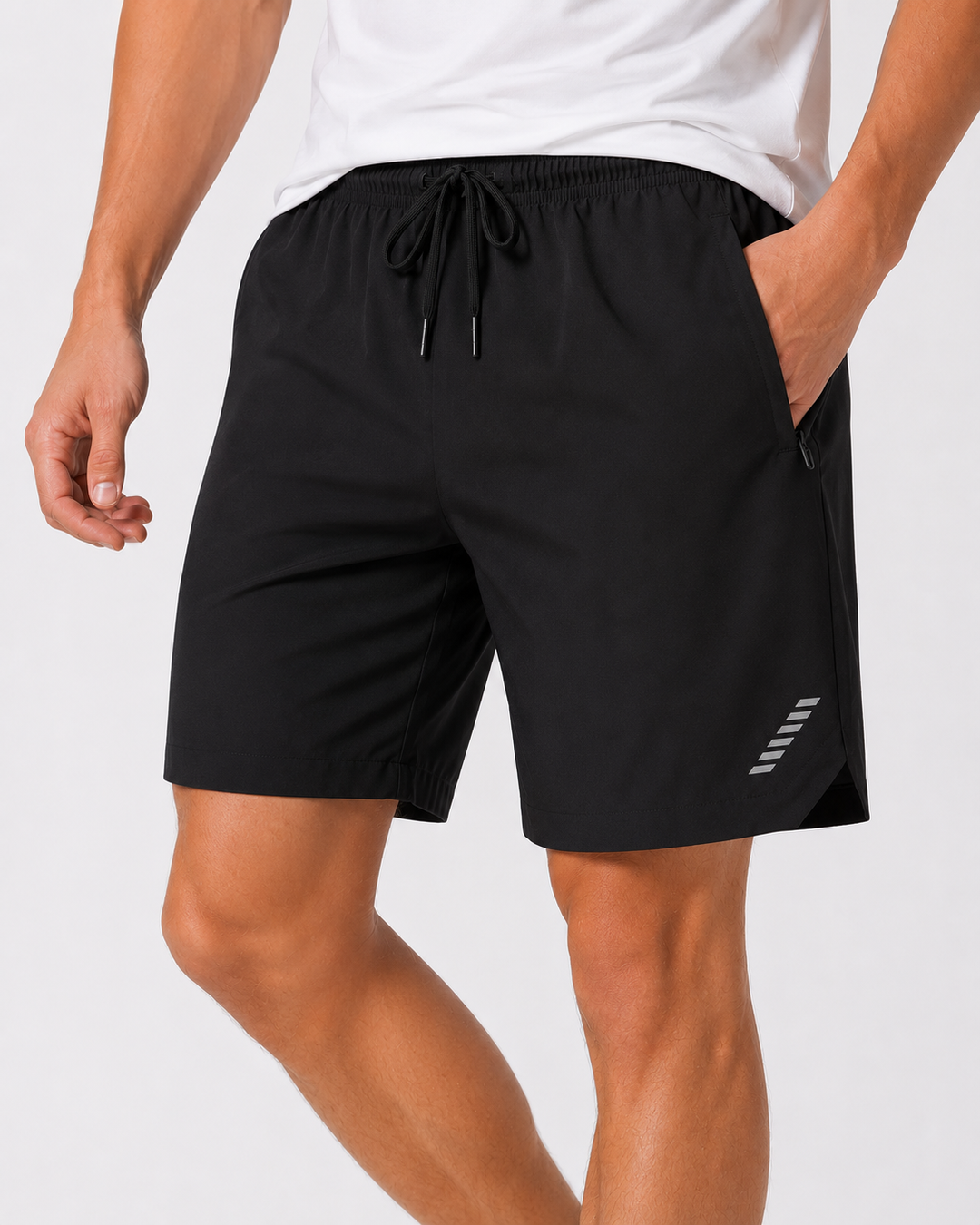 Robuste Herren Trainingsshorts mit Taschen, perfekt für intensive Basketball-Workouts.