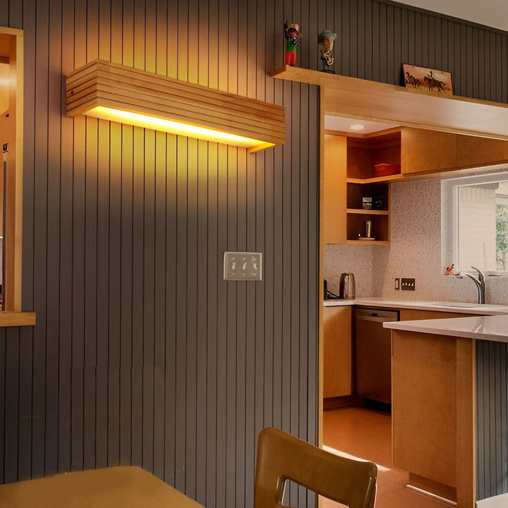 Schlichte rechteckige LED-Wandleuchte, wasserdicht, nordisch inspiriert, perfekte Badezimmer-Spiegelbeleuchtung.