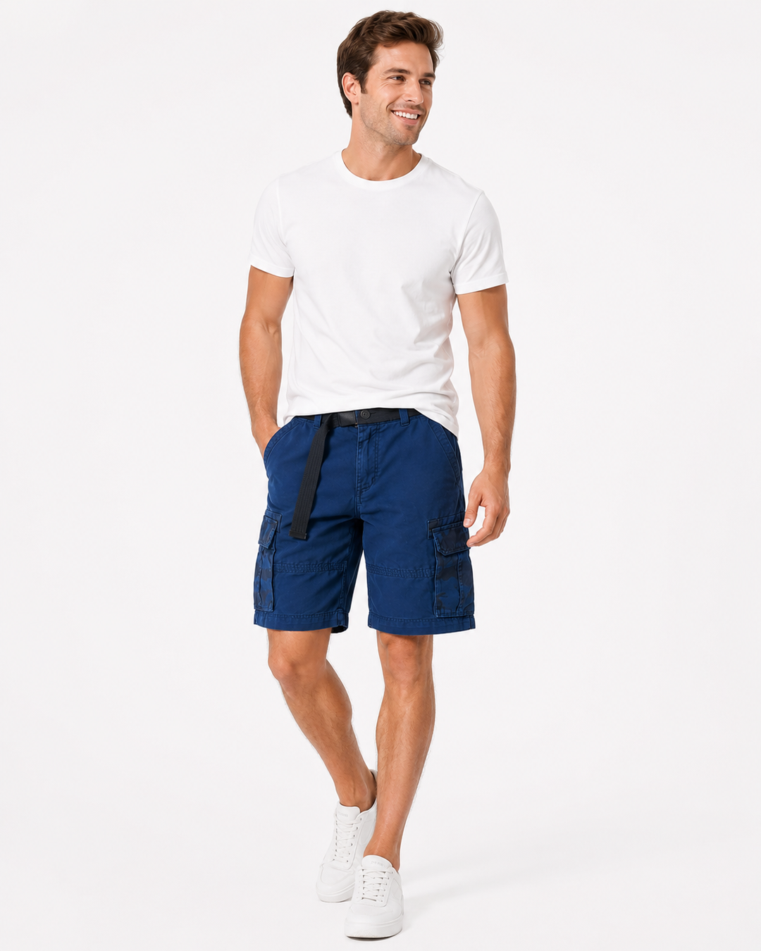 Bequeme Herren Cargo Shorts Bermuda mit praktischen Taschen, ideal für Freizeit, Sport & Outdoor.