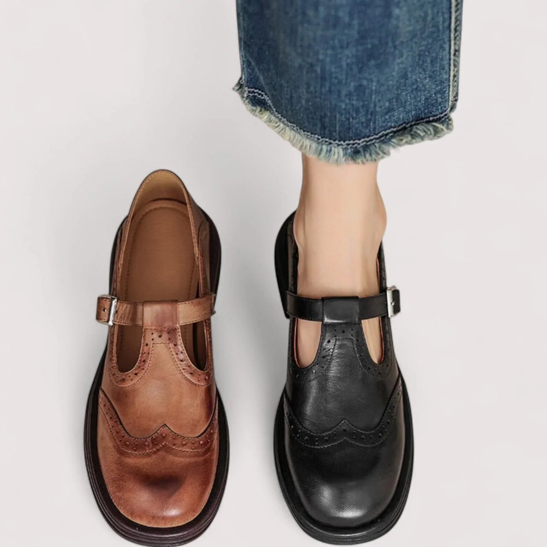 Vielseitige orthopädische Mary Jane Damenschuhe in Schwarz. Komfortable und stilvolle Alltagsschuhe für Damen.