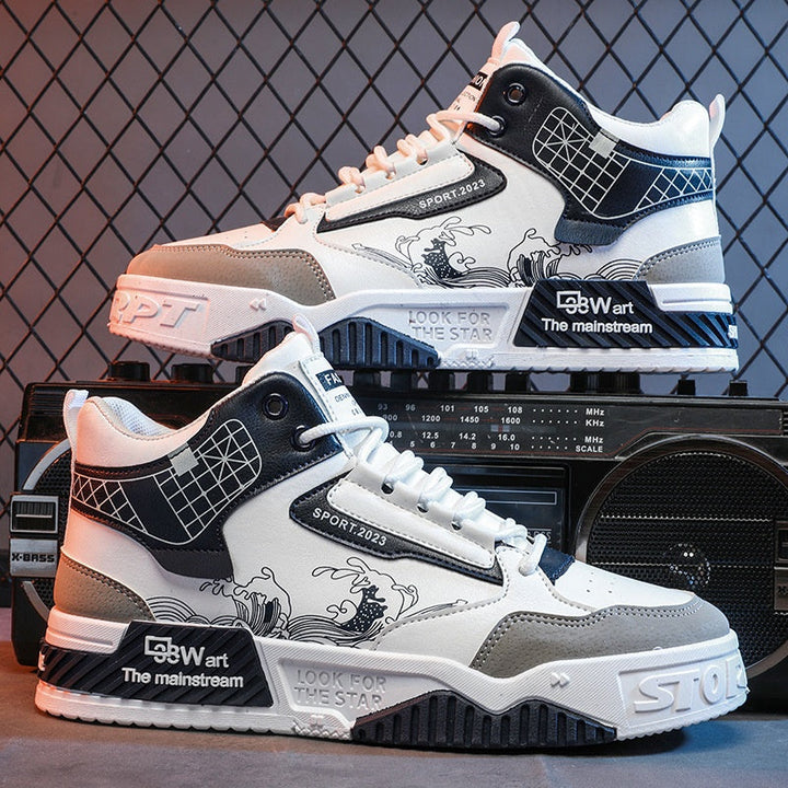 Bequeme Unisex High-Top Sneaker für jedes Geschlecht, als Freizeitschuh oder Sportschuh für den täglichen Gebrauch.