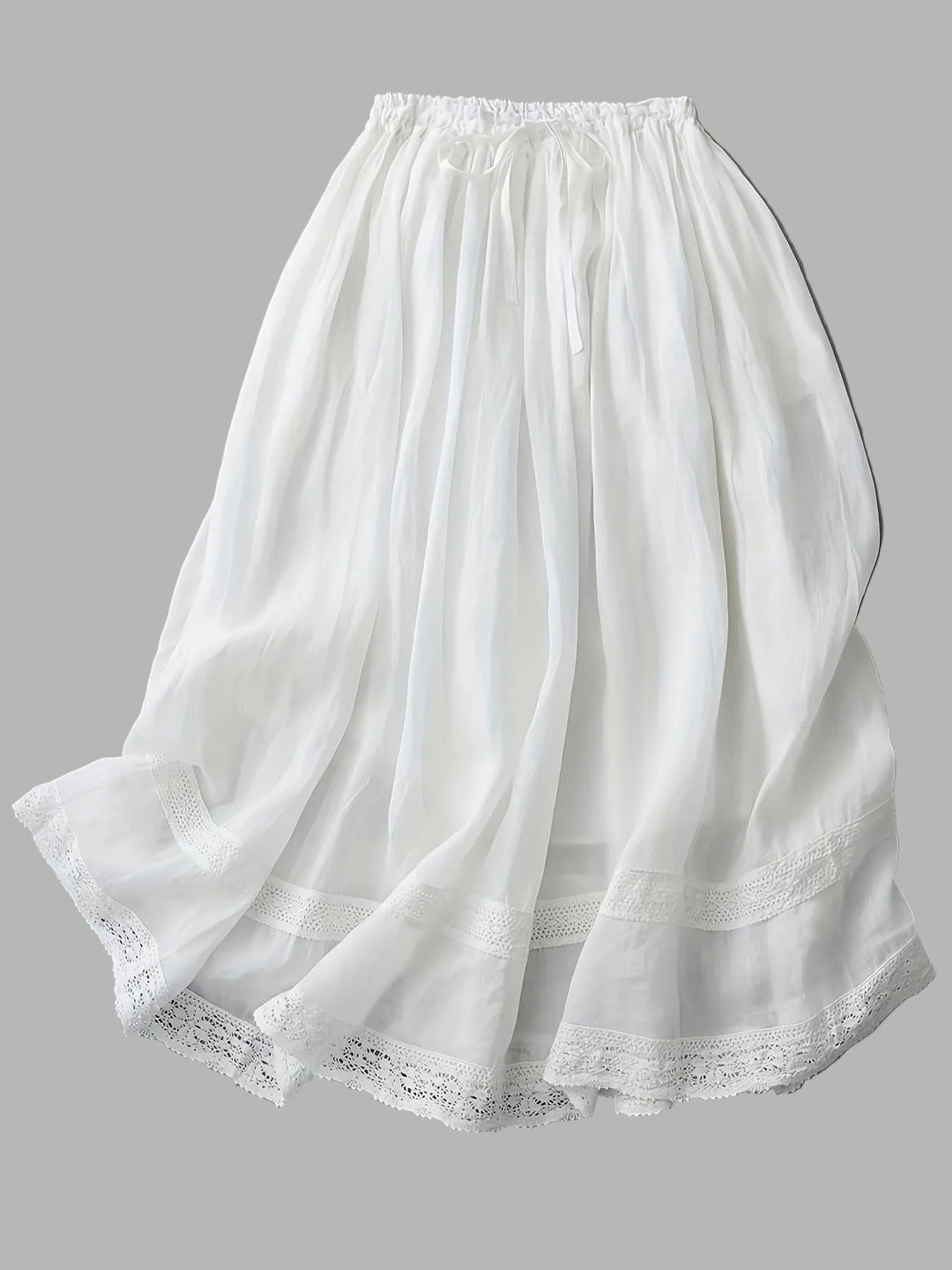 Damen Petticoat Unterrock, vintage Stil, weiß mit Spitze, für Volumen unter Kleidern. Elegant & festlich.
