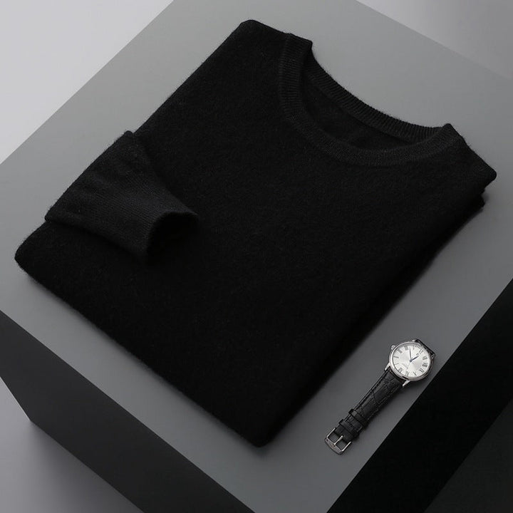 Vielseitiger Herren Langarm-Pullover für den Winter, locker geschnitten, ideal für diverse Outfits.