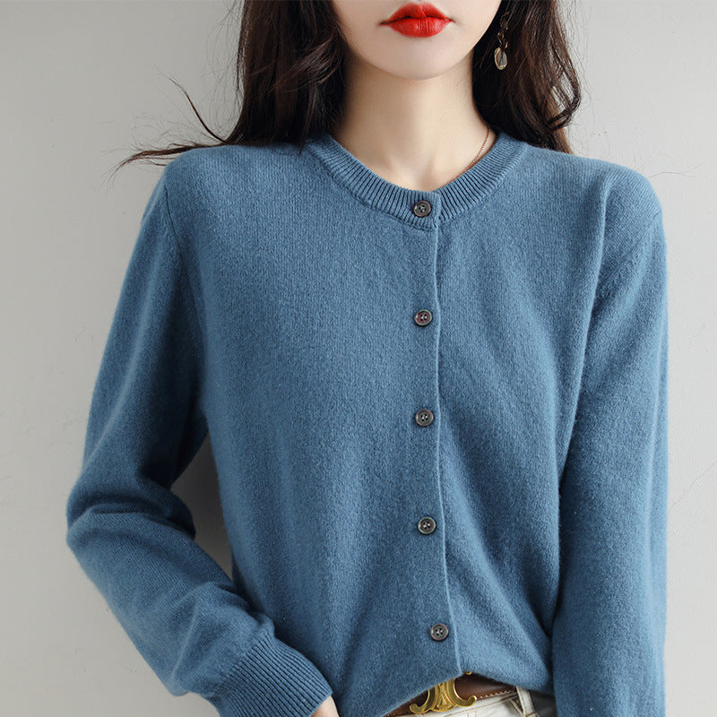 Vielseitiger Damen Cardigan, Langarm, mit Knopfverschluss, perfekt für elegante Freizeit-Looks.