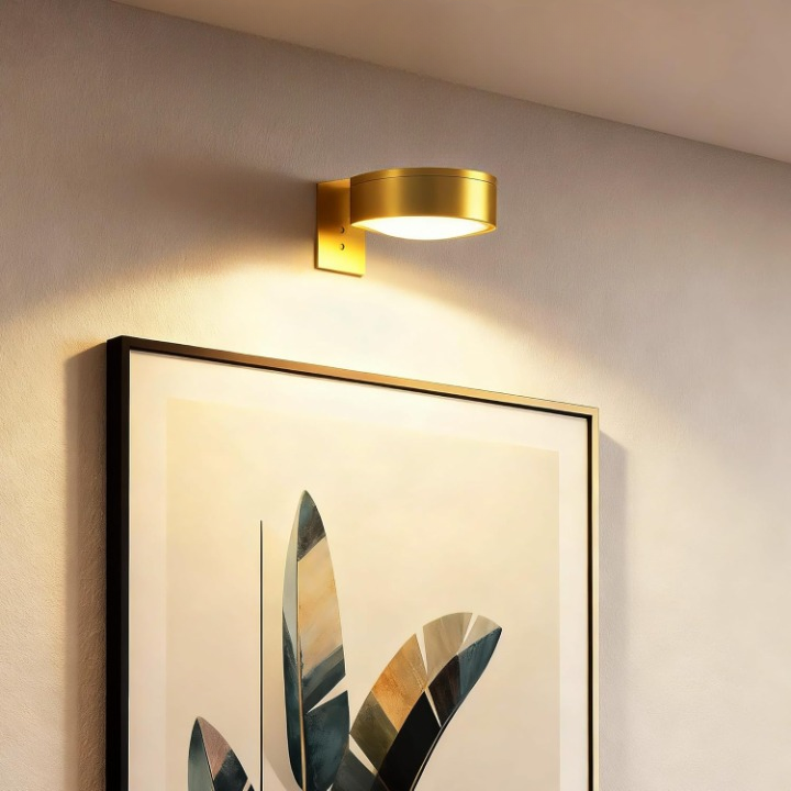Dimmbare kabellose LED Bilderleuchte aus Aluminium, warmweißes Licht für Kunstwerke, magnetische Wandmontage.