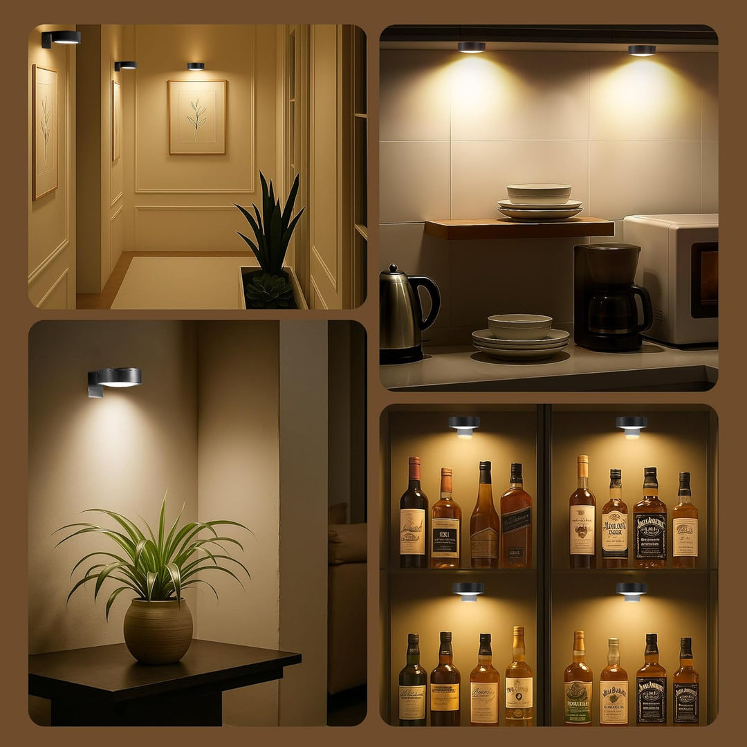 Flexible kabellose LED Bilderleuchte, dimmbar, magnetisch für schnelle Montage, warmweißes Licht, Homedecor.