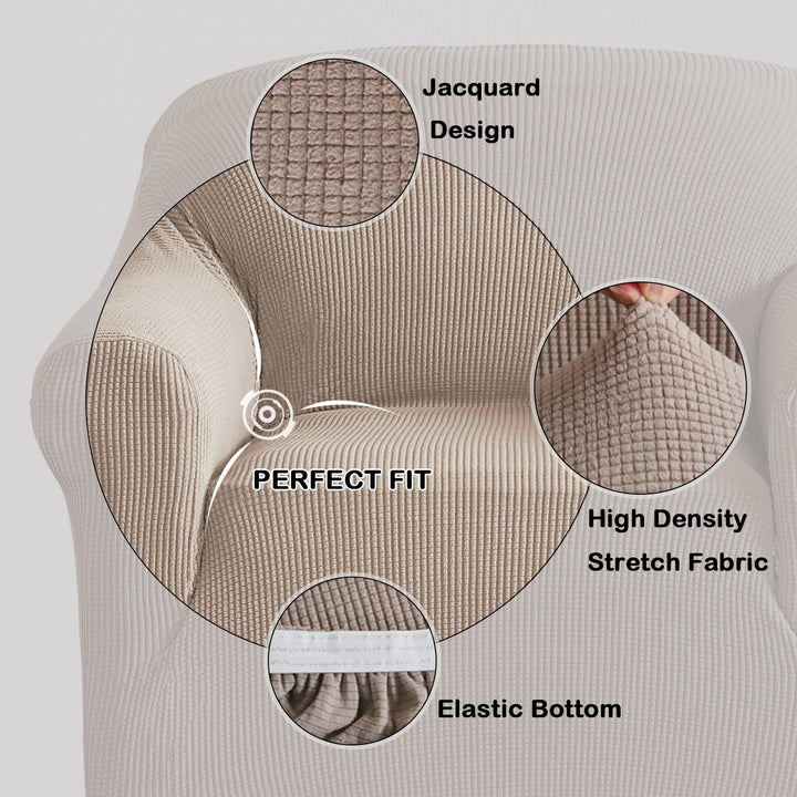 Moderner Stretchbezug für Sessel, bietet elastischen Schutz & stilvolle Wohnzimmer-Deko.