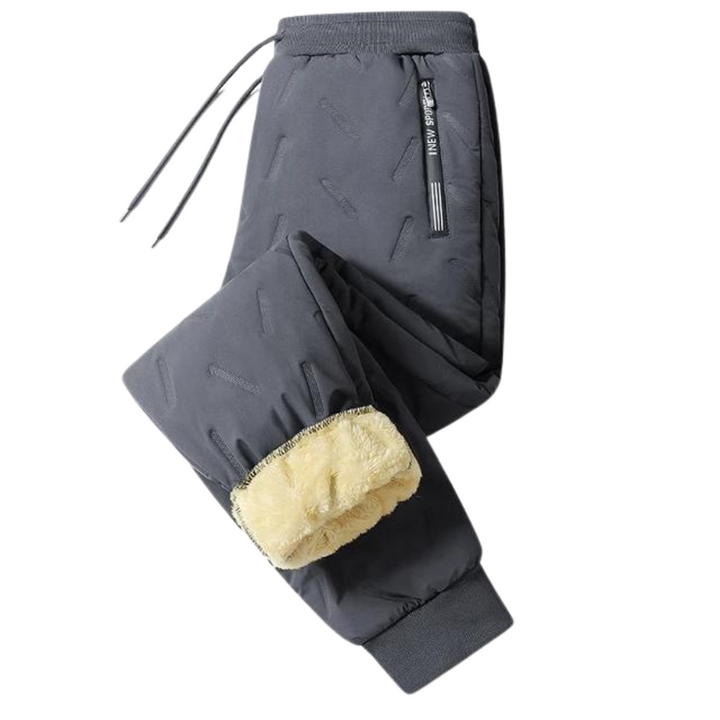 Schwarze Herren Winterhose, wasserabweisend & warm, perfekt für Outdoor, Wandern, Sport bei kaltem Wetter.