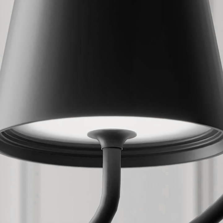 Flexible kabellose LED-Hängelampe, wiederaufladbar. Perfekt als Gartenlampe oder Wohnzimmerlampe.
