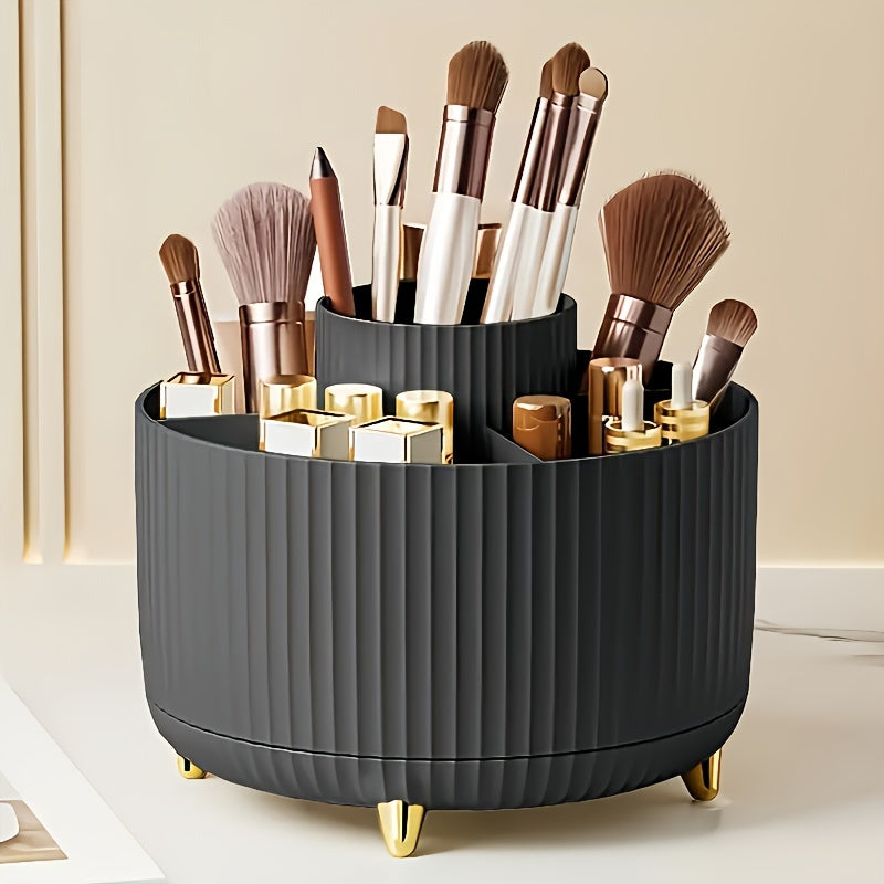 Eleganter drehbarer Make-up-Organizer für Waschtisch & Bad; hält alle Schönheitsprodukte griffbereit und sortiert.