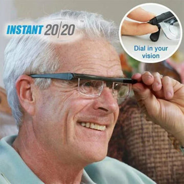 Unisex Brille mit anpassbarer Sehstärke: Perfekt für Nahsicht beim Lesen oder Fernsicht beim Fahren.