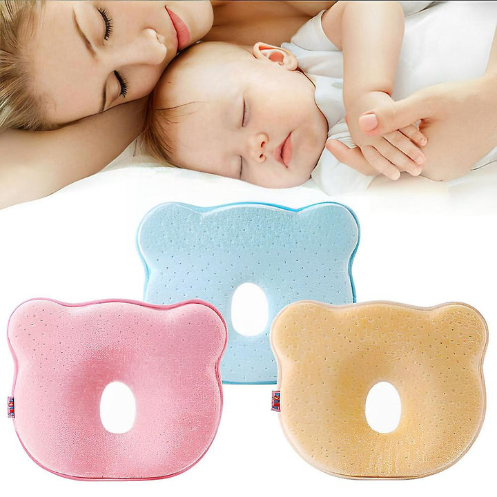 ErgoNest Baby Memory-Schaum Kissen für gesunde Kopfform & Plattkopf-Prävention, ideal für Neugeborene.