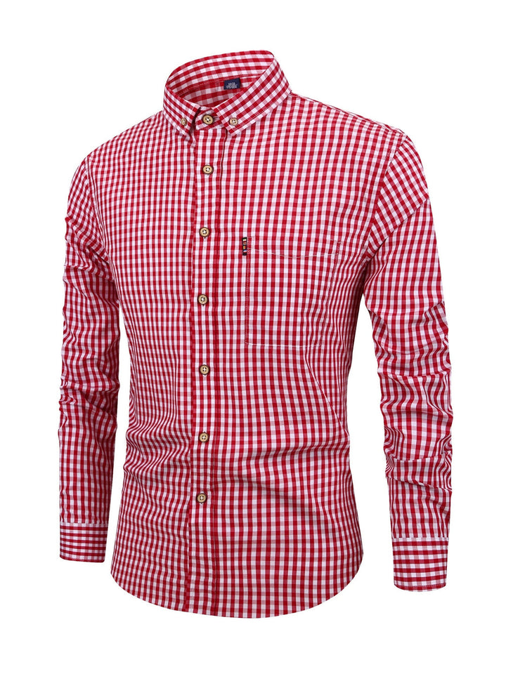 Bequemes, stilvolles kariertes Herrenhemd; ideal für Freizeitaktivitäten und den eleganten Alltagslook.