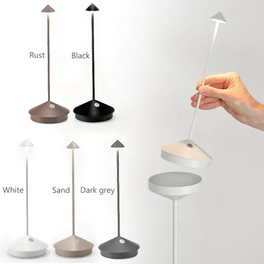 Kabellose Deko-Tischleuchte, modernes Design, ideal für Esstisch oder Beistelltisch.