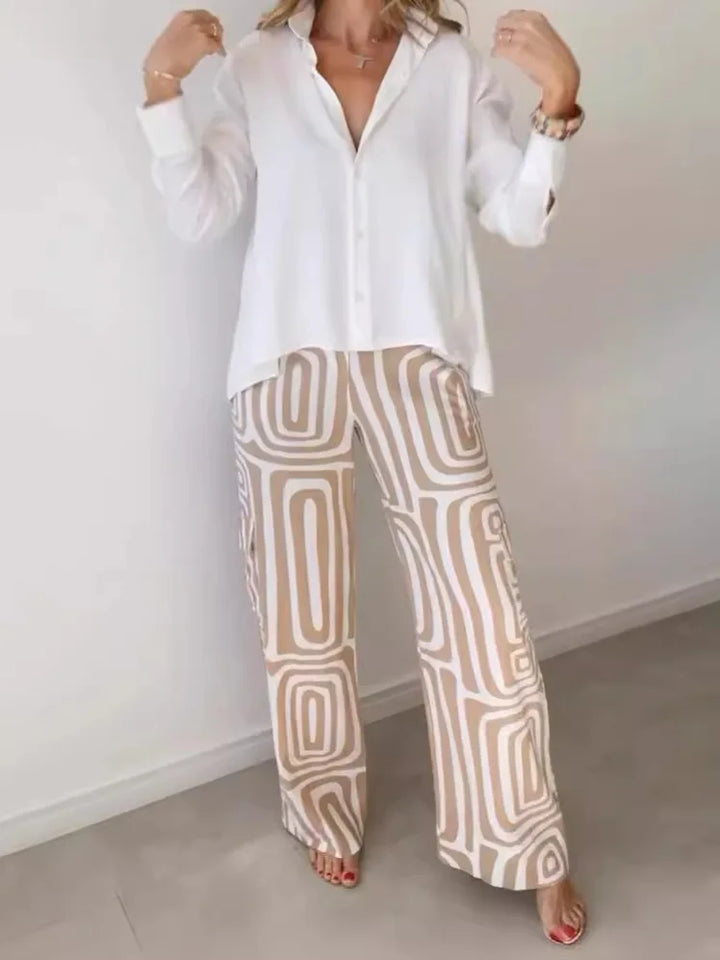 Elegantes und bequemes Damen Langarm Zweiteiler Set, Viskose-Mix, für entspannte & schicke Momente.