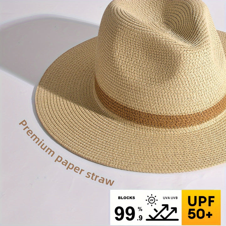 Vielseitiger Sommerhut mit breiter Krempe, passend für Damen & Herren am Strand und im Alltag.