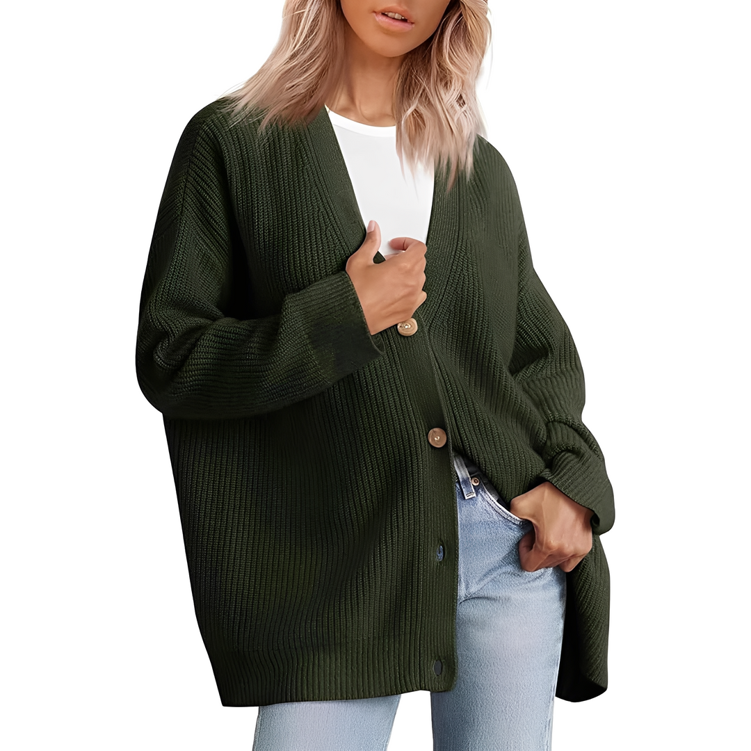 Gemütlicher Oversize Strickjacke: Vielseitige Damen Cardigan für Freizeit & lässige Mode.