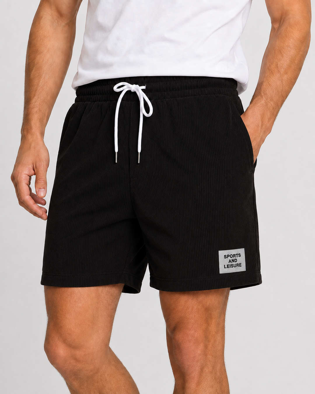 Herren Sommer Shorts mit Kordelzug, leicht und komfortabel für Freizeit und Urlaub.