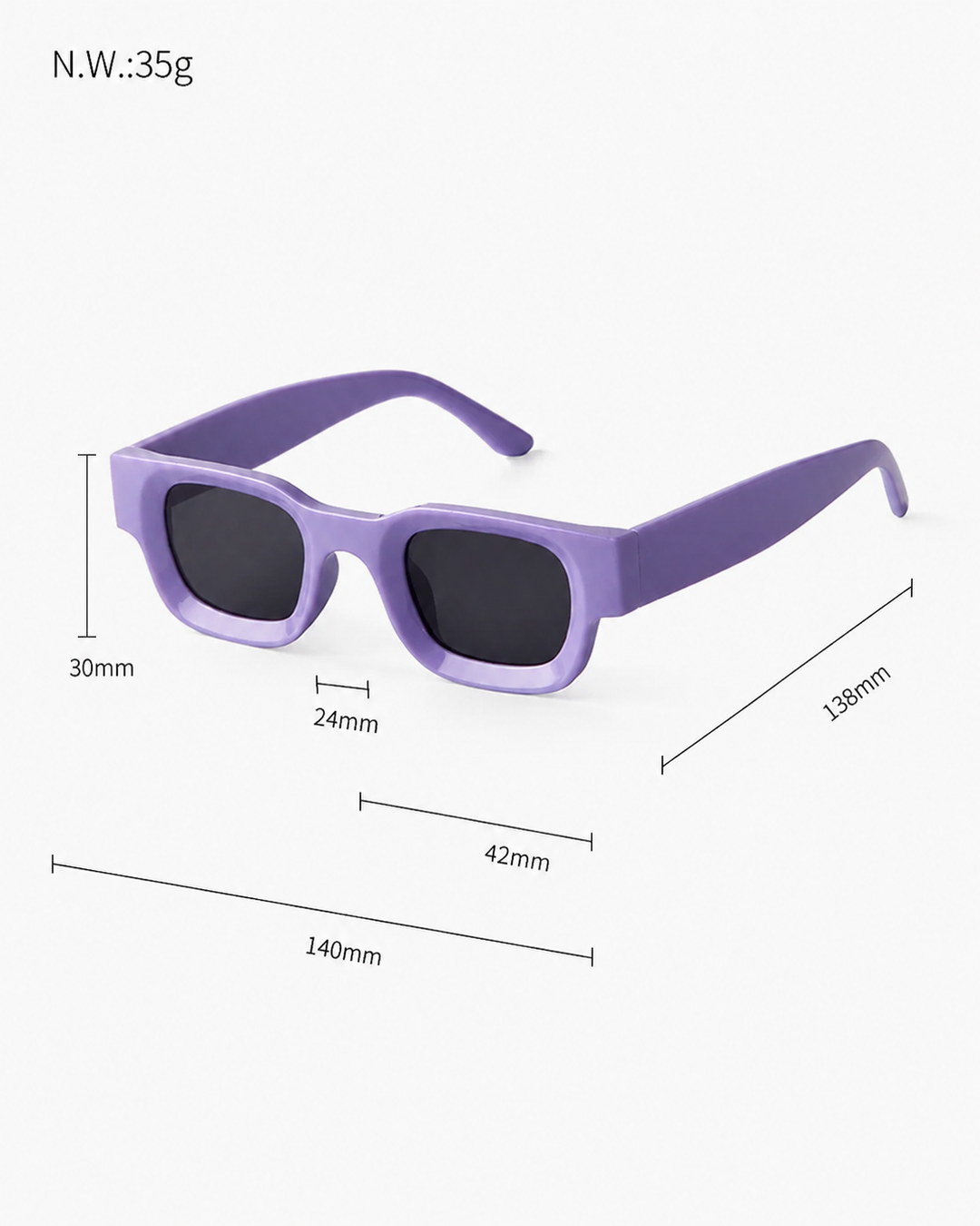 UV400 geschützte Damensonnenbrille, quadratisch, Vintage-Look. Ein elegantes Sommer-Accessoire.