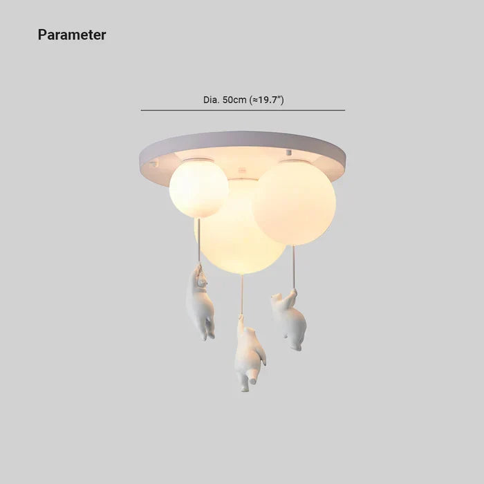 Niedliche Bär & Ballon LED Deckenlampe, schafft ein warmes Licht im Kinder- oder Babyzimmer.