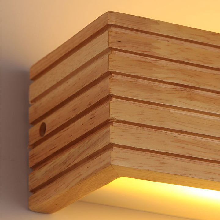 Elegante nordische LED-Wandleuchte, rechteckig, wasserdicht, schafft angenehme Ambientebeleuchtung.
