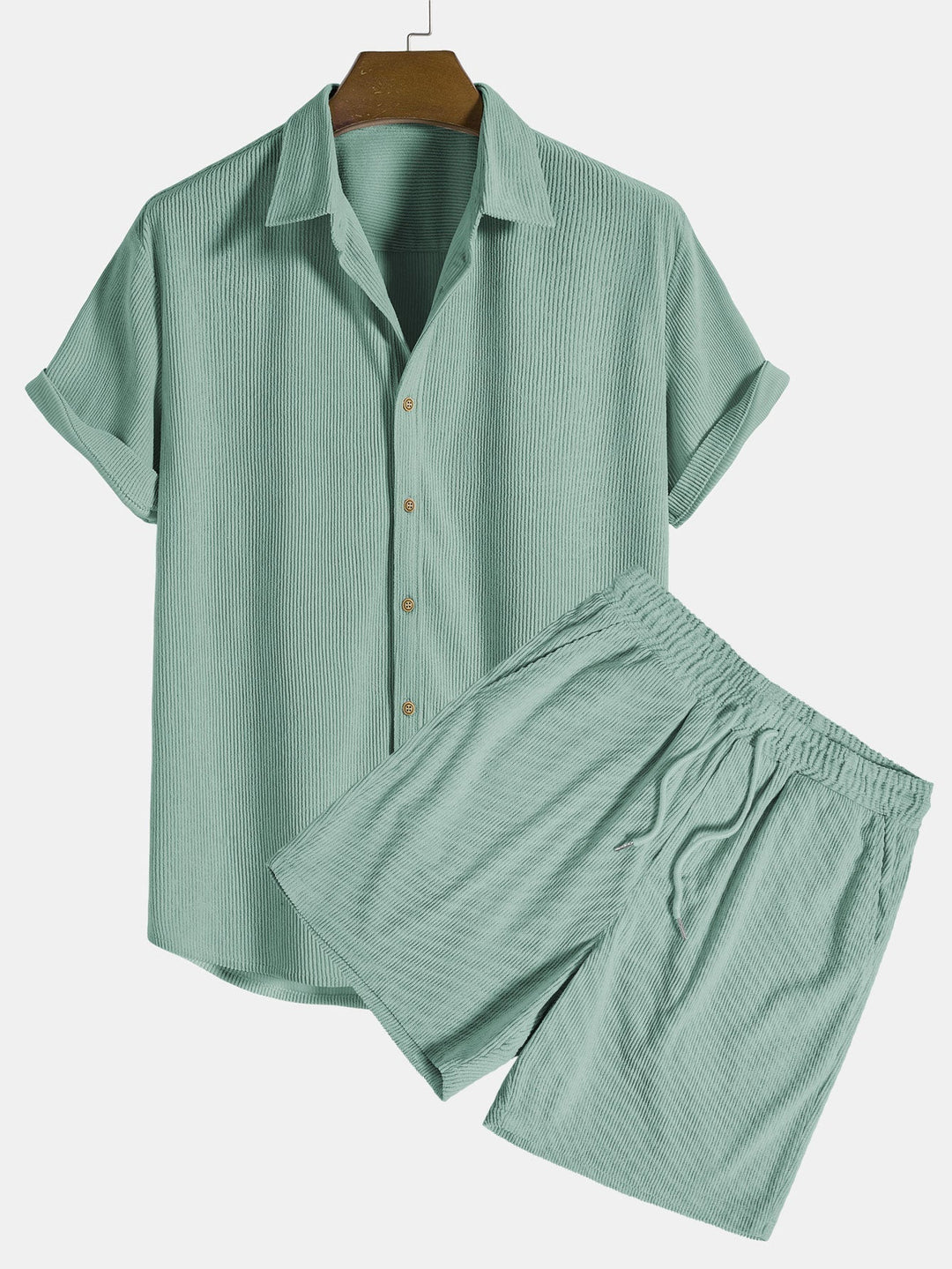 Moderner Herren Freizeitanzug für den Sommer. Bequemer Zweiteiler mit atmungsaktivem Stoff & elastischem Bund.