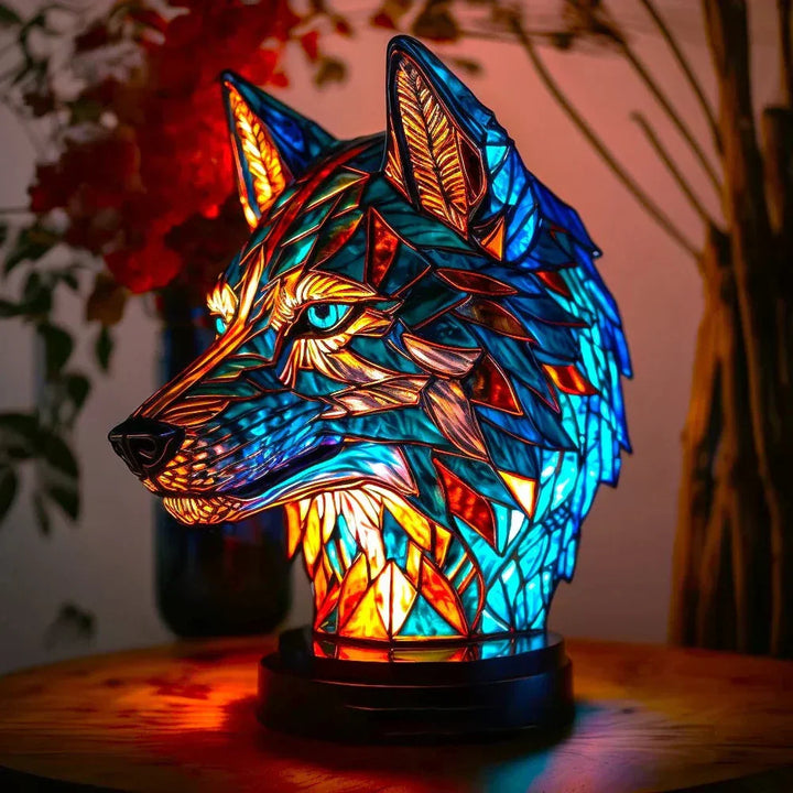 VitraFauna Katze Buntglas Tischlampe, detaillierte Tierlampe, stilvolle Kunst für Wohnzimmer & Schlafzimmer.