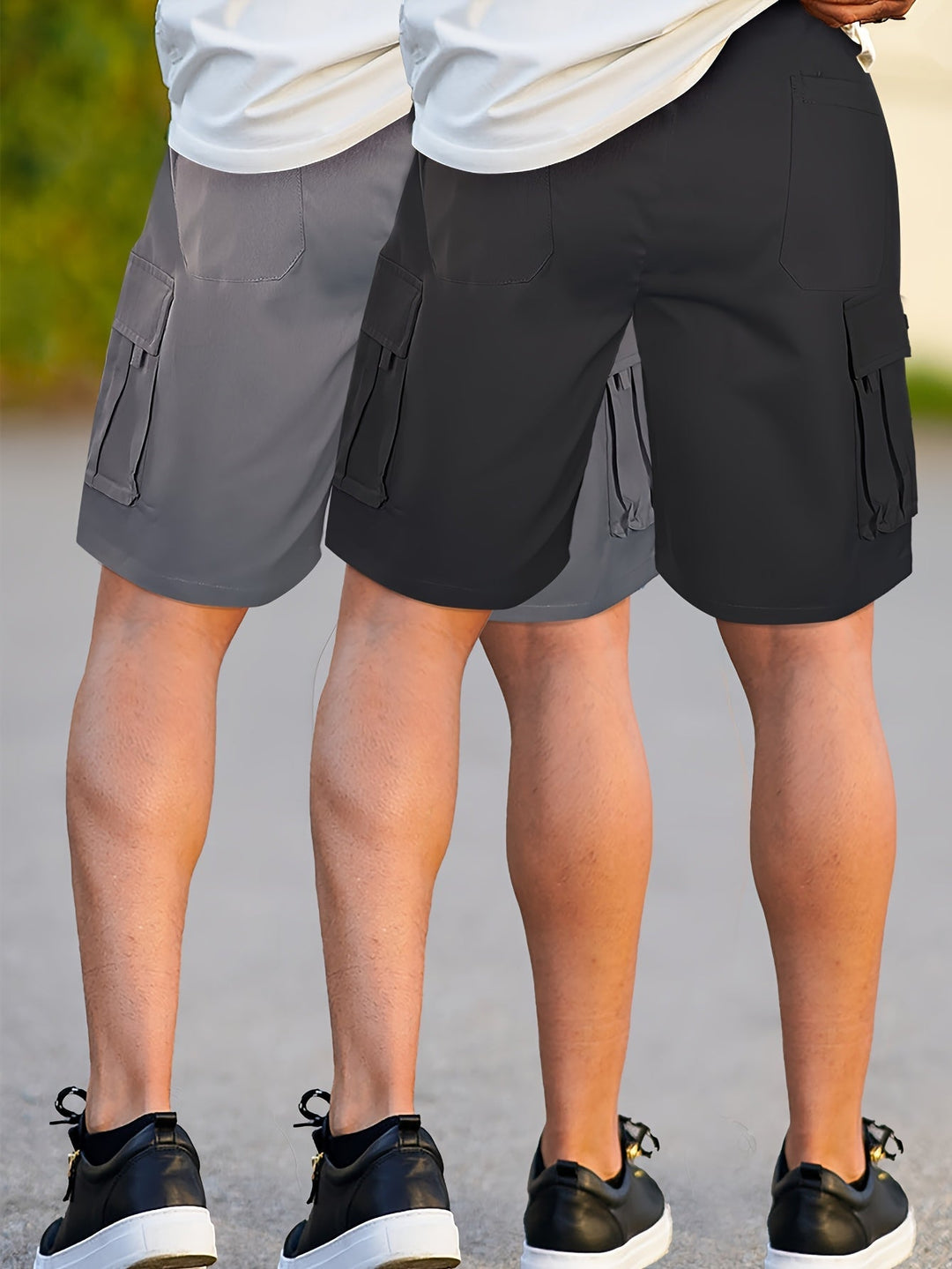 Herren 2er-Pack Cargo Shorts für den Sommer, robustes Material, bequem für Outdoor-Aktivitäten. [[lstfy-media:9]]