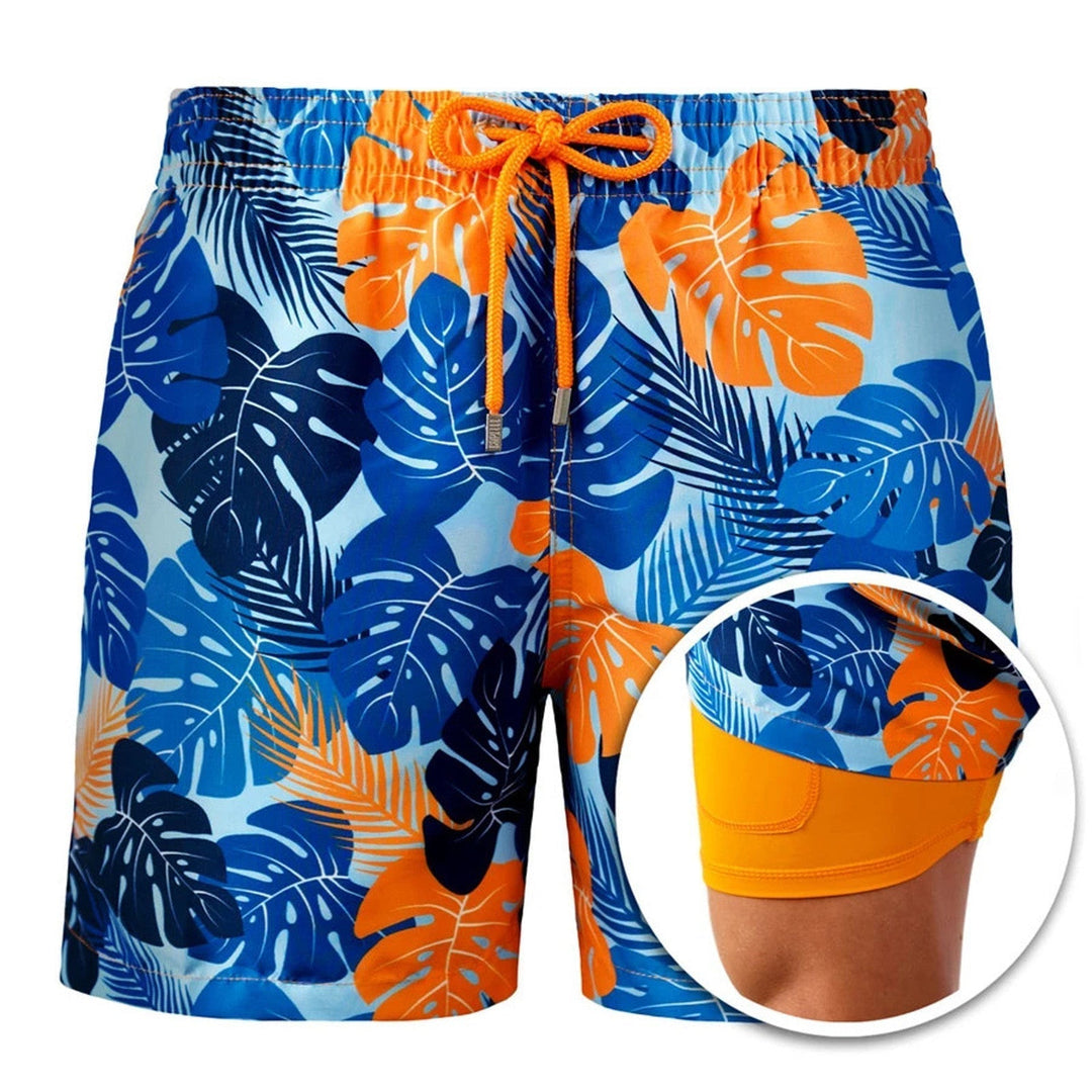 Atmungsaktive Herren Badehose mit Doppel-Layer. Robuste Regular Fit Strandshorts für warme Tage.