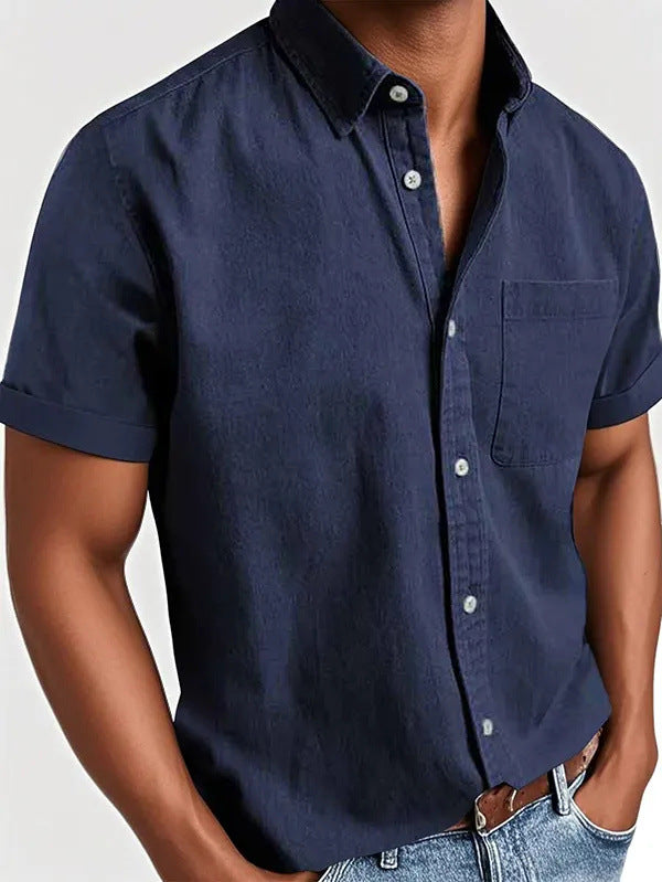 Hochwertiges Herren Kurzarmhemd in klassischem Design, ideal für Freizeit & Alltag.
